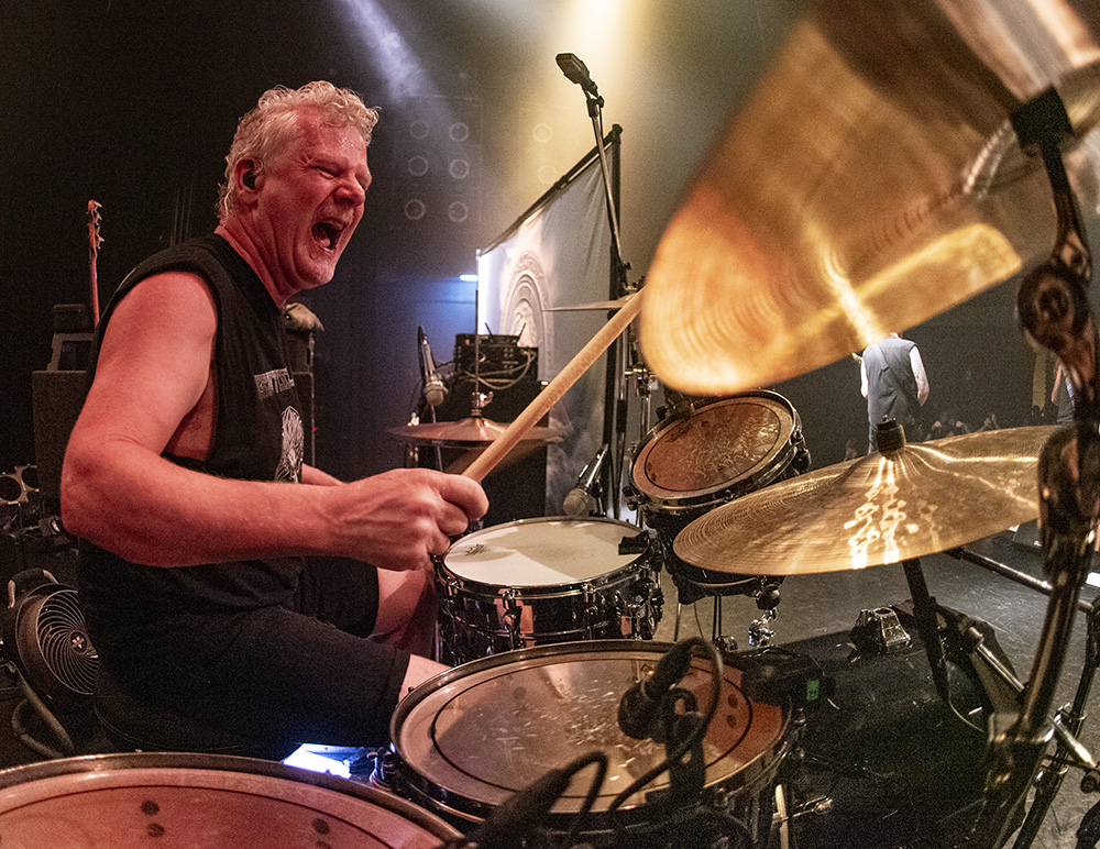 Simon Dawson playing drums